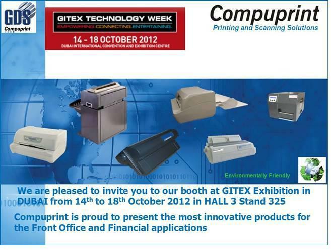 October 2012 Compuprint partecipate at GITEX TECHNOLOGY WEEK - (DUBAI 14-18 October 2012)